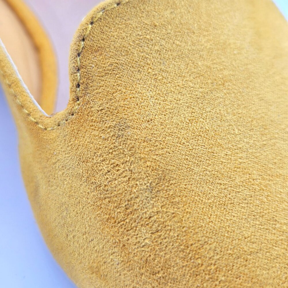 Madden Girl Jasmin Mustard Yellow Suede Pointed Toe Flats – Size 8.5 - Picture 9 of 12